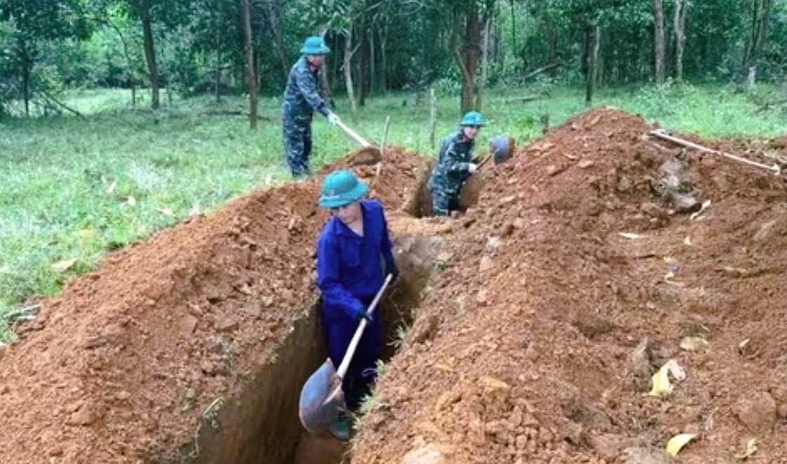 Các hài cốt được phát hiện tại thôn Tà Rùng, xã Khe Sanh, tỉnh Quảng Trị