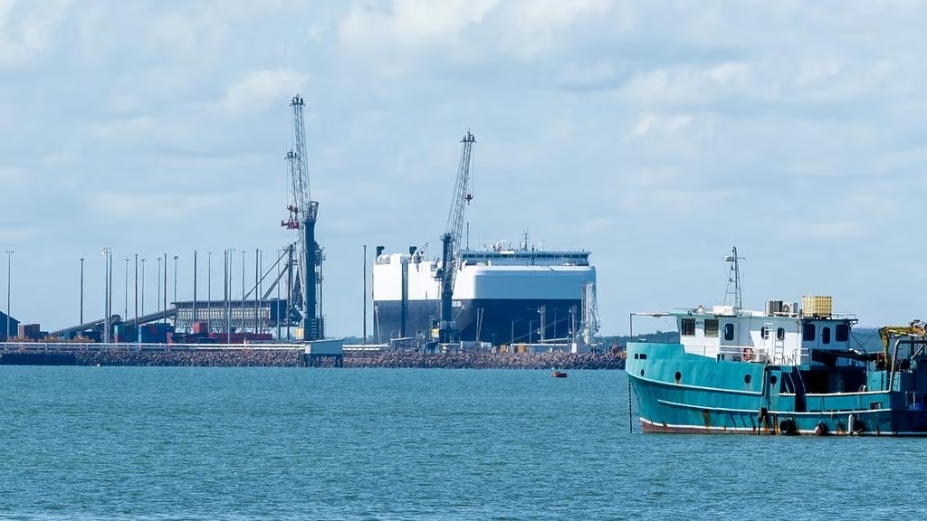 Tập đoàn Landbridge của Trung Quốc đã vận hành cảng Darwin trong 11 năm theo một hợp đồng thuê 99 năm gây tranh cãi. Nguồn: Thomas Lisson