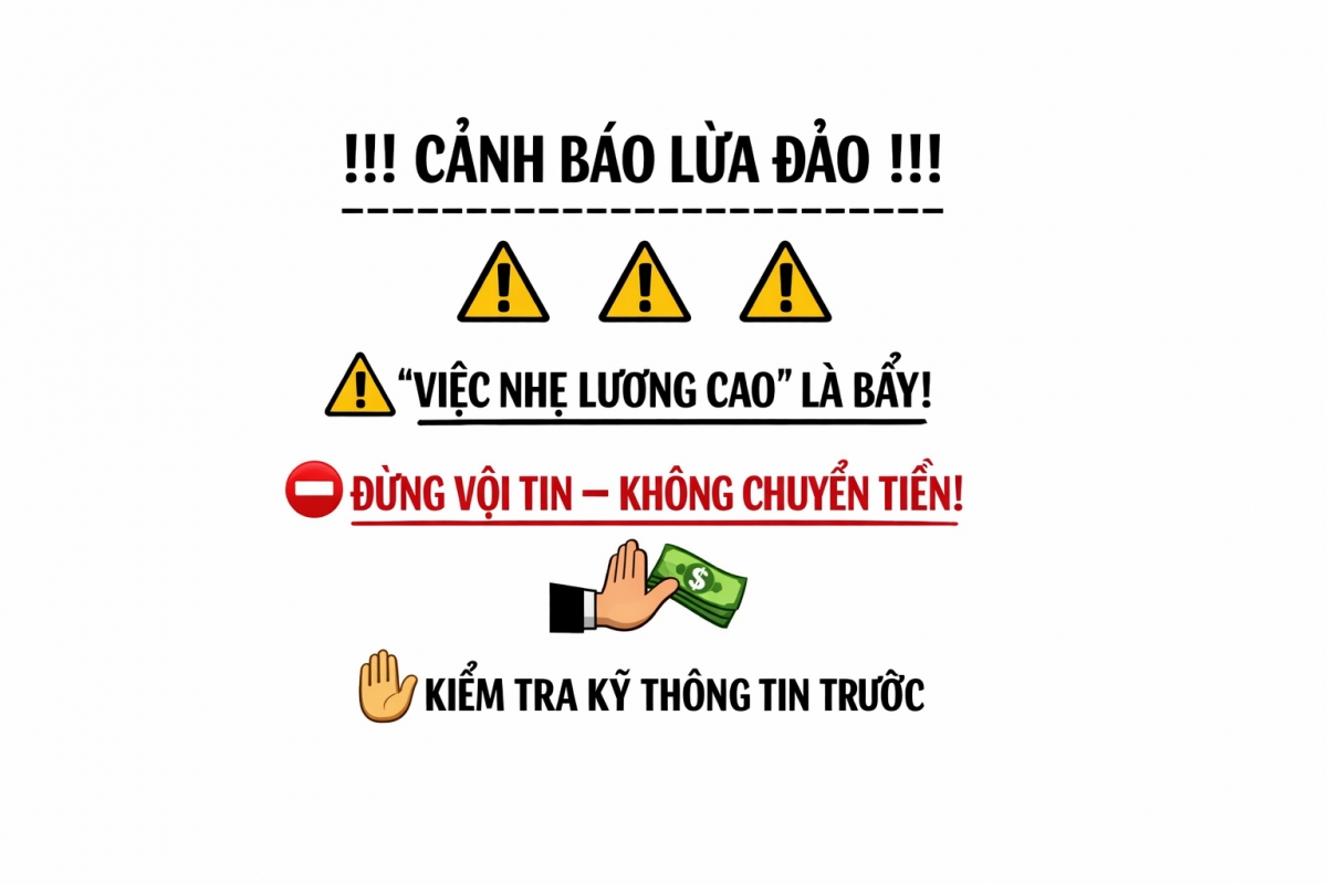 Sinh viên, người lao động tìm việc làm dịp Tết cần thận trọng với các chiêu trò lừa đảo