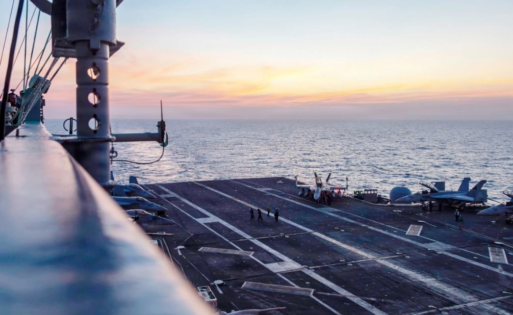 Tàu sân bay Abraham Lincoln của hải quân Mỹ được điều tới Trung Đông. Ảnh: Hải quân Mỹ.