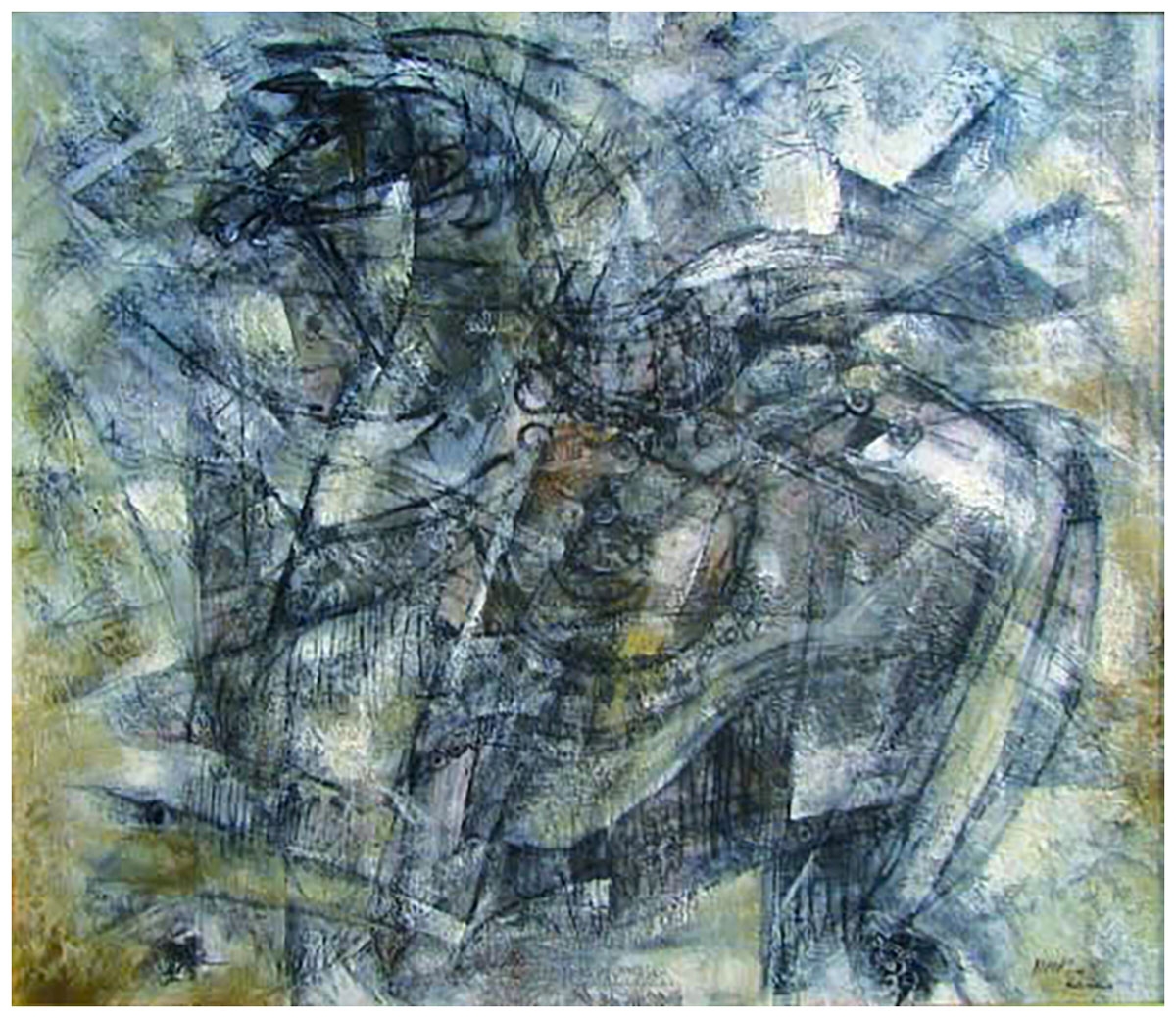 Thông qua triển lãm “Ngựa trong nghệ thuật tạo hình”, hình ảnh con ngựa không chỉ được nhìn nhận như một vật nuôi thân thuộc, có ích mà còn là một biểu tượng nghệ thuật mang nhiều cung bậc cảm xúc. (Ảnh: tác phẩm "Con ngựa" của Hứa Thanh Bình)