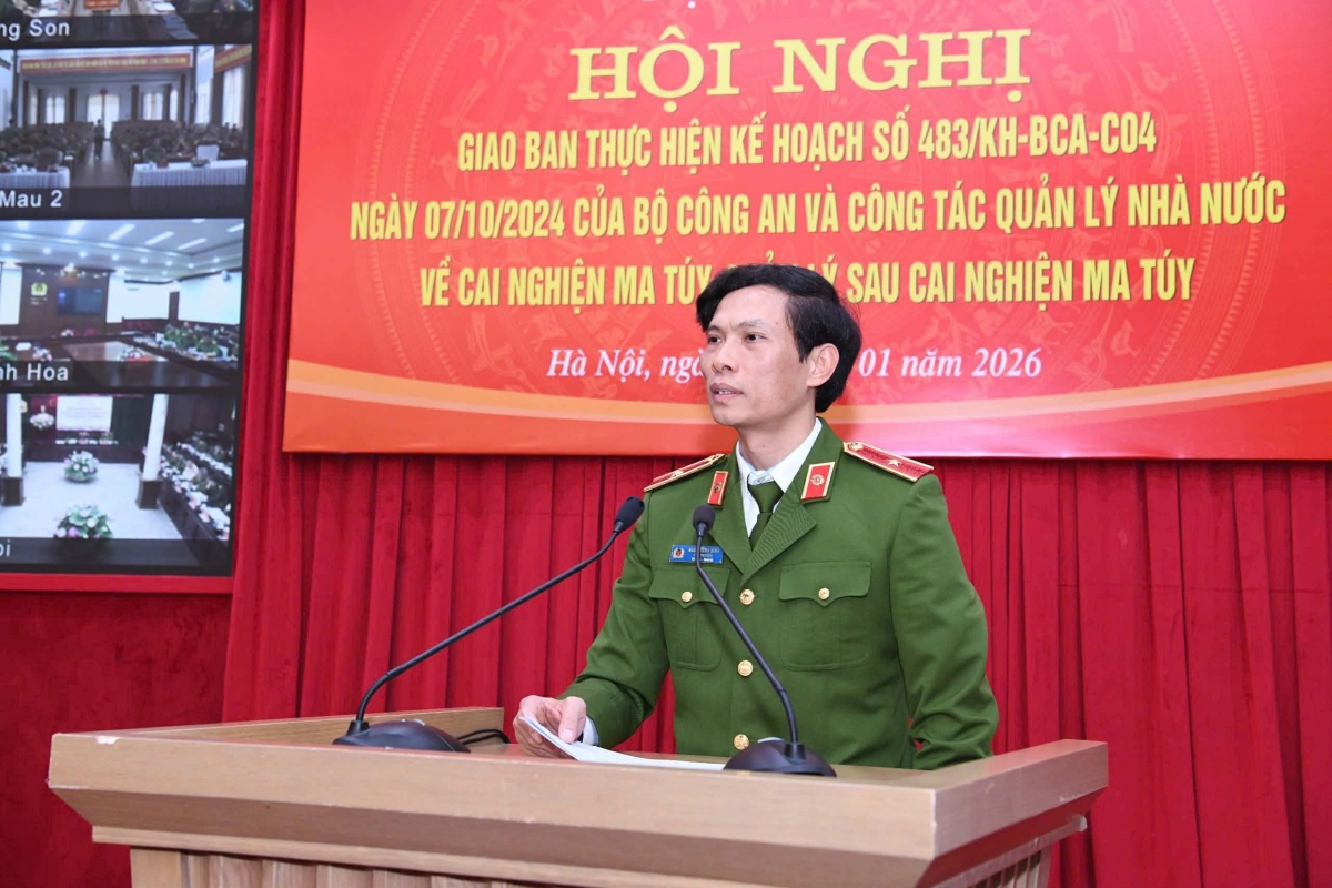 Thiếu tướng Ngô Thanh Bình - Cục trưởng Cục CO4 phát biểu tại hội nghị