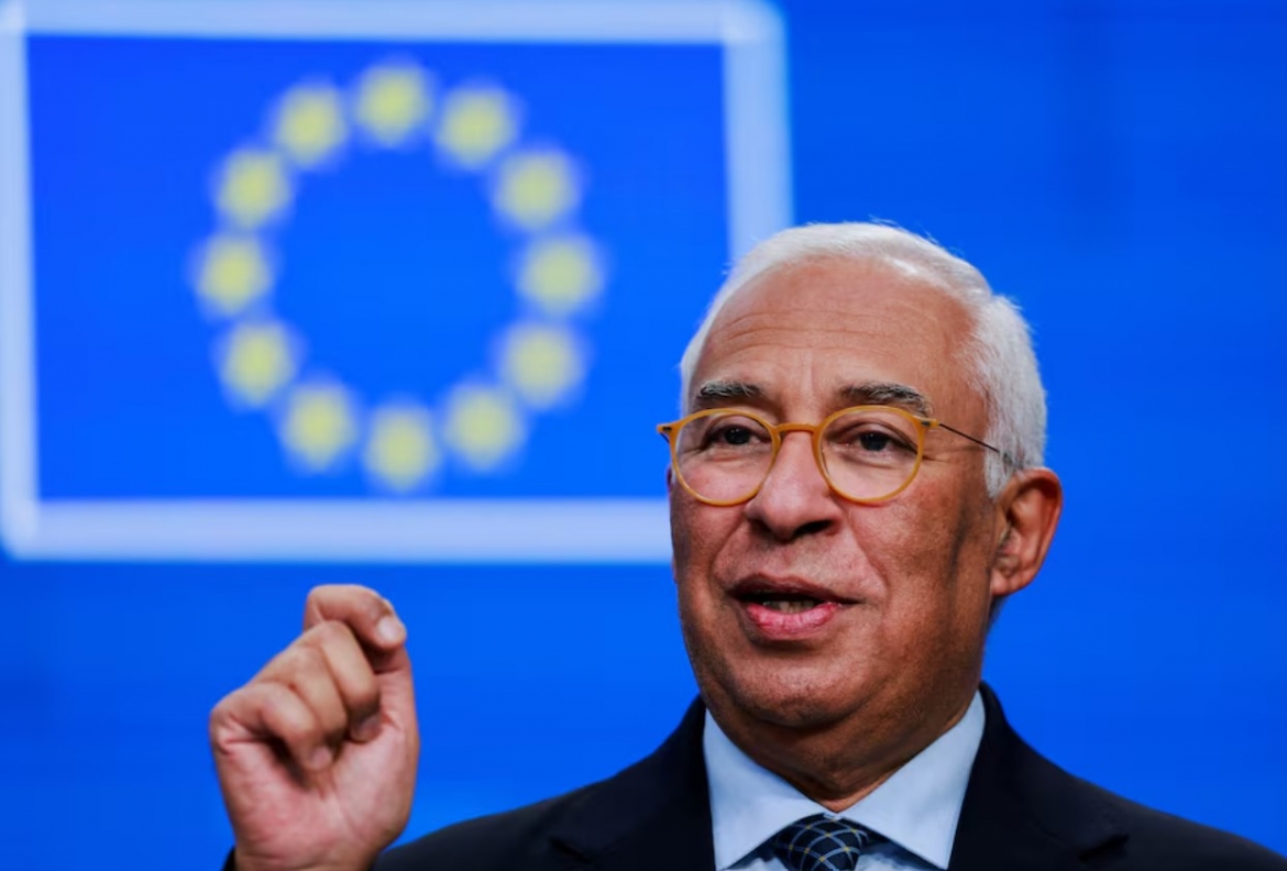 Chủ tịch Hội đồng châu Âu Antonio Costa tổ chức họp báo trong hội nghị thượng đỉnh các nhà lãnh đạo Liên minh châu Âu, tại Brussels, Bỉ, ngày 19/12/2025. Ảnh minh hoạ: Reuters