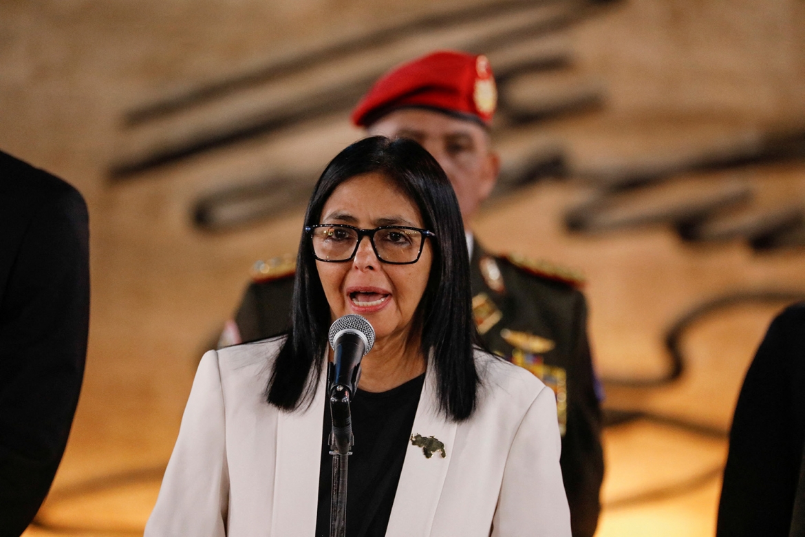 Tổng thống lâm thời Venezuela Delcy Rodriguez. Ảnh: Reuters