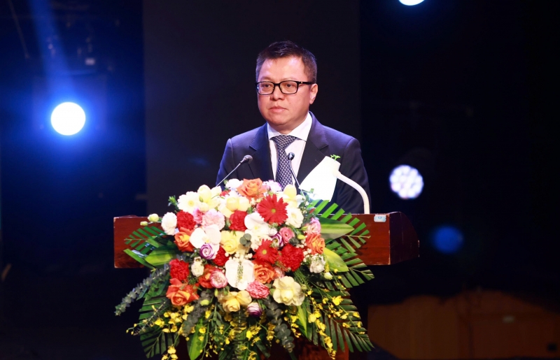 Đồng chí Lê Quốc Minh phát biểu chỉ đạo tại buổi lễ.