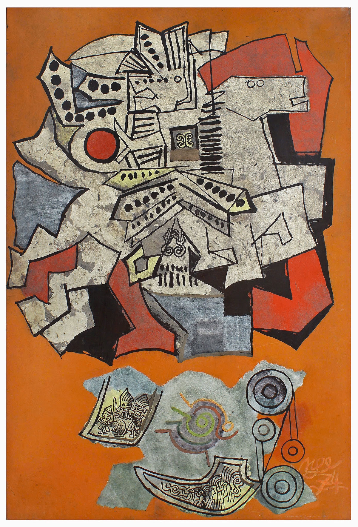 Một tác phẩm trong chủ đề "Gióng" của danh họa Nguyễn Tư Nghiêm.