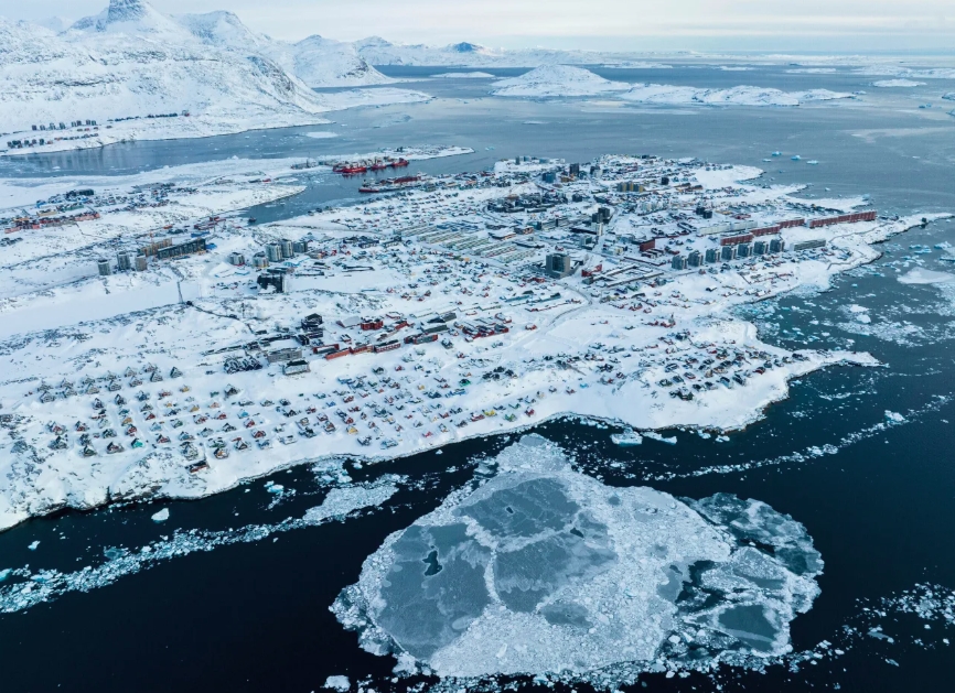 Greenland nhìn từ trên cao. Ảnh: AP