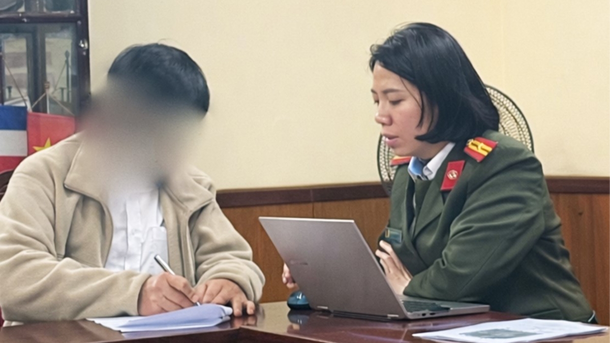 Cơ quan Công an làm việc với trường hợp vi phạm
