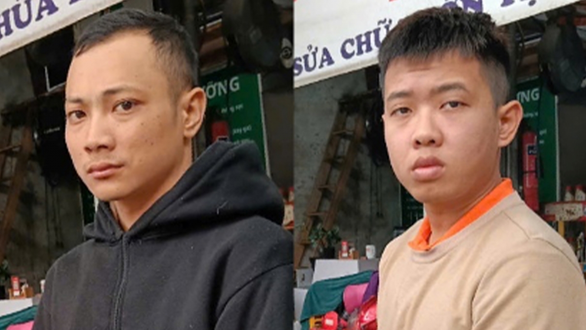 Hai đối tượng tại cơ quan công an