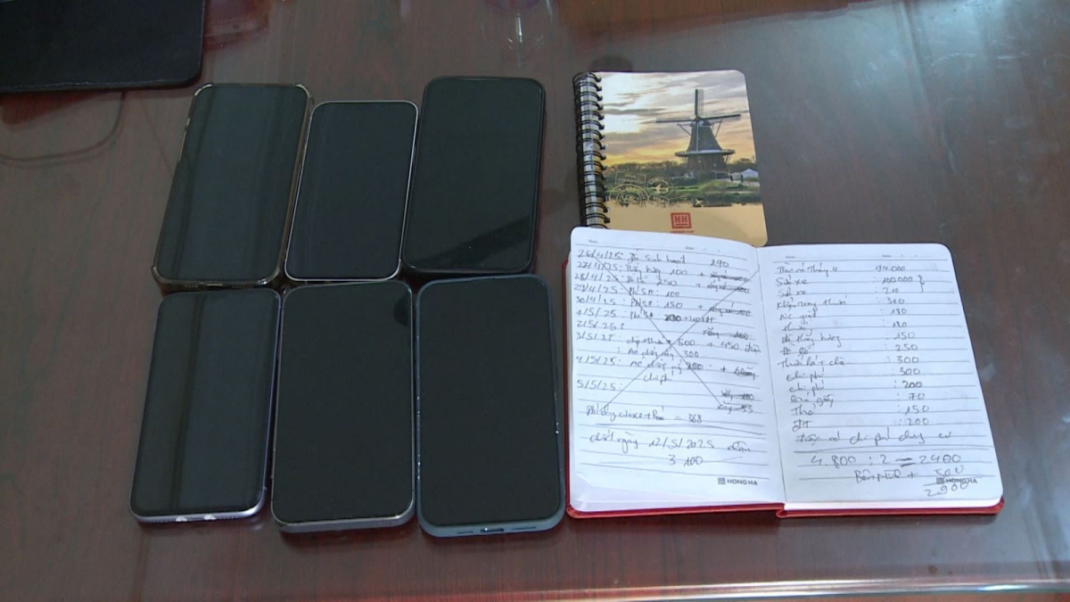 Tang vật vụ án cho vay nặng lãi.