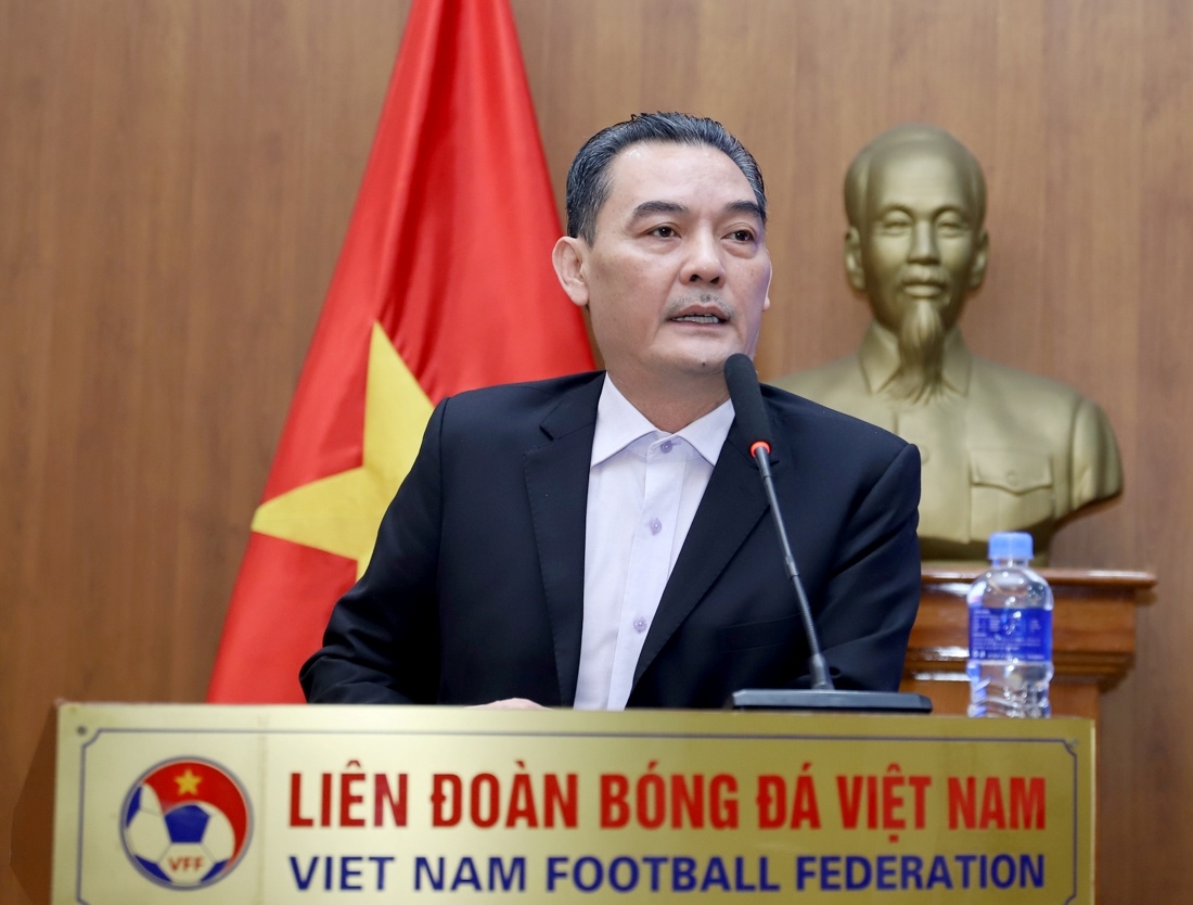 Ông Nguyễn Quốc Hội – Ủy viên Thường trực BCH LĐBĐVN phát biểu tại buổi lễ. (Ảnh: VFF)