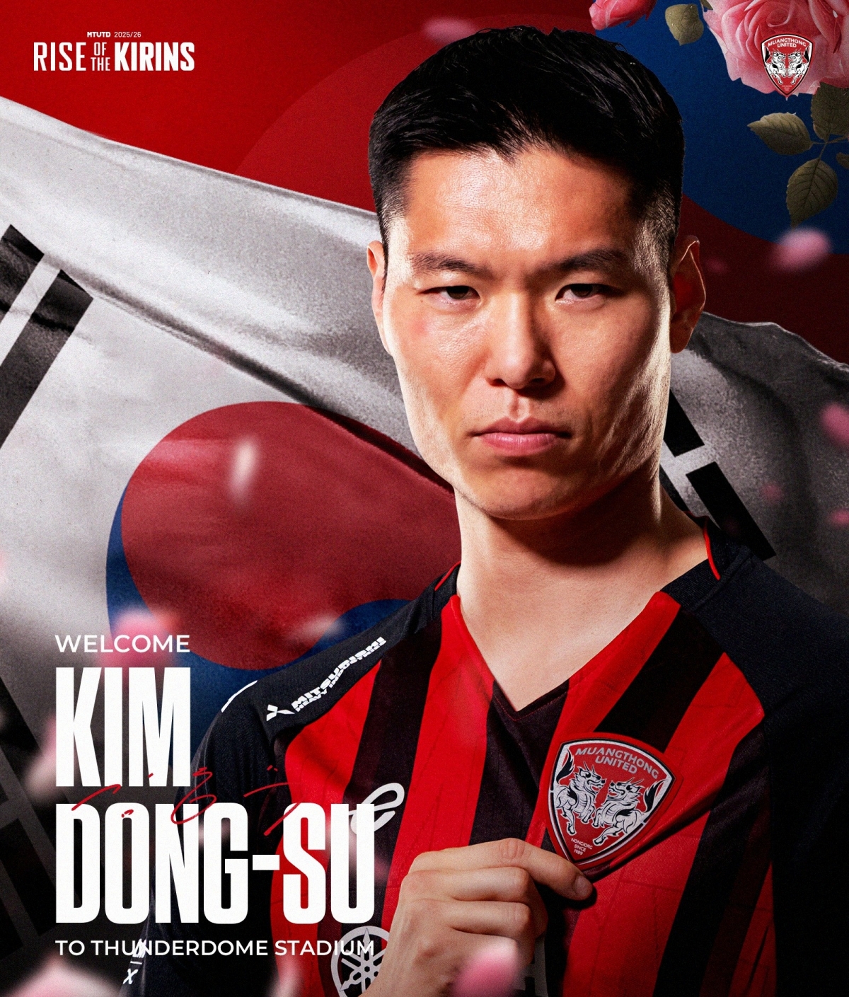 Trung vệ Kim Dong Su gia nhập CLB Muangthong United. (Ảnh: Muangthong United)
