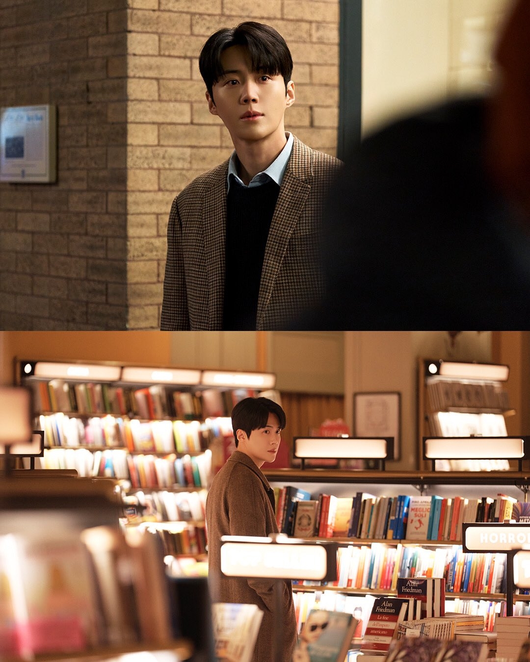 Kim Seon Ho trong vai nam chính, một hình tượng điềm tĩnh, trưởng thành, được xây dựng bằng sự tiết chế cảm xúc. (Ảnh: Netflix)