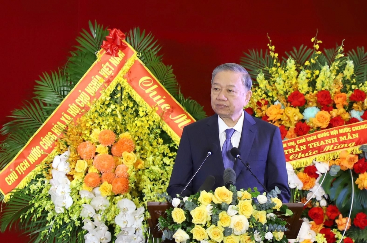 Tổng Bí thư Tô Lâm phát biểu tại Lễ kỷ niệm 80 năm Ngày truyền thống Tòa án nhân dân.