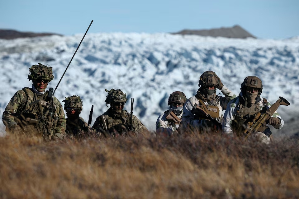 Binh sĩ Đan Mạch trong một cuộc diễn tập quân sự tại Kangerlussuaq, Greenland, ngày 17/9/2025. Ảnh: Reuters