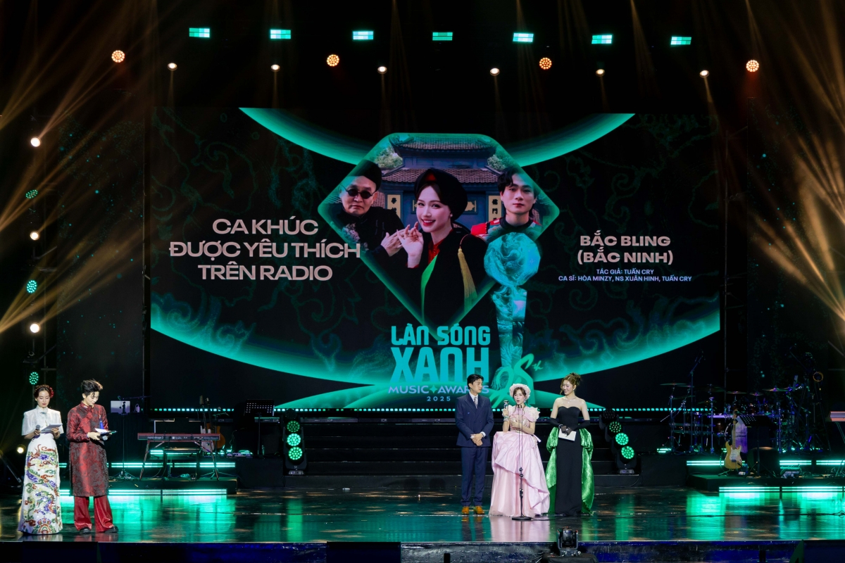 Hòa Minzy trong khoảnh khắc tỏa sáng sau chiến thắng áp đảo tại Làn Sóng Xanh 2025, đánh dấu năm hoạt động bùng nổ cả về sức ảnh hưởng lẫn dấu ấn nghệ thuật.