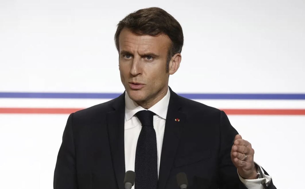 Tổng thống Pháp Macron. Ảnh: AP