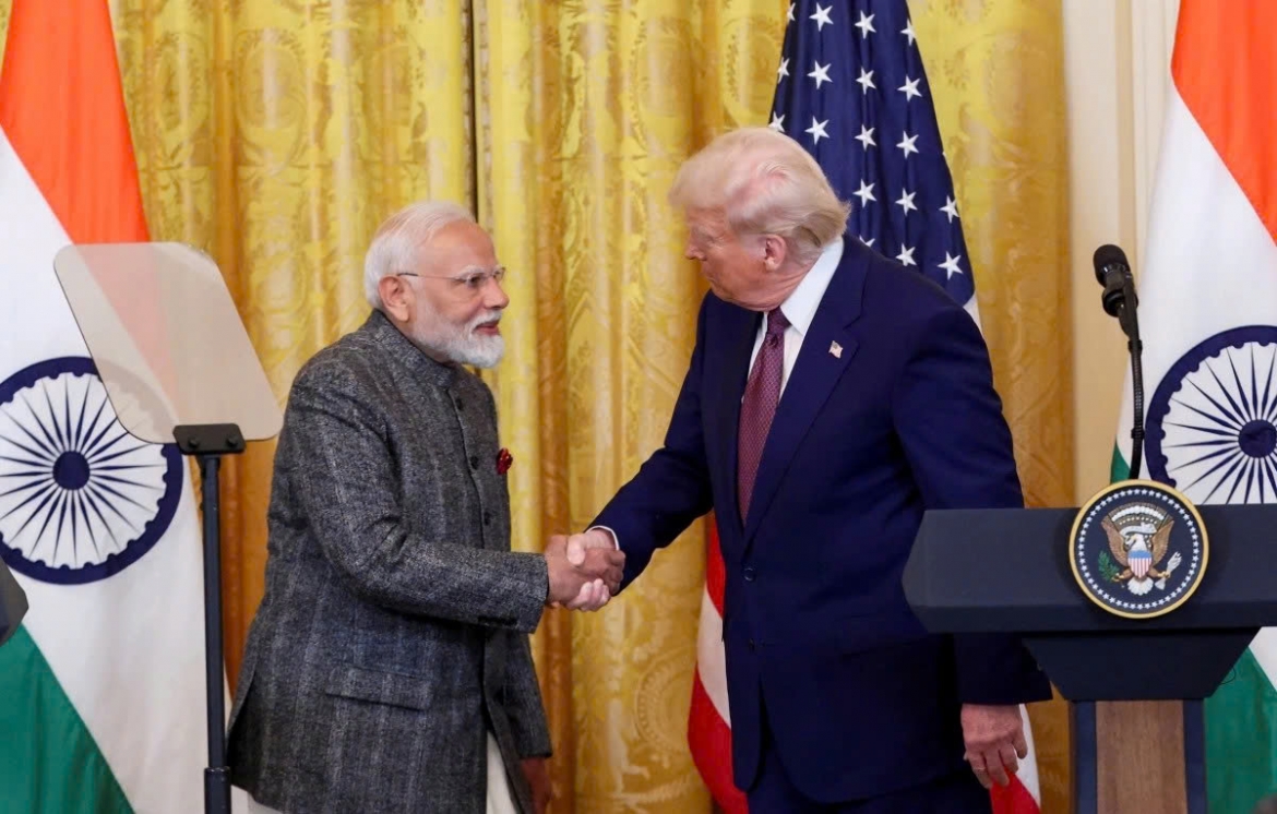 Thủ tướng Narendra Modi và Tổng thống Mỹ Donald Trump. Ảnh: ANI