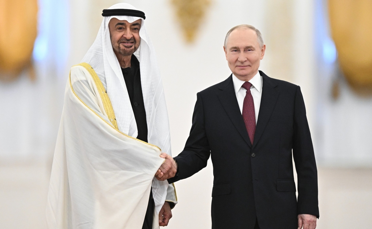 Tổng thống Nga Putin đã có cuộc hội đàm với Tổng thống UAE Mohamed bin Zayed Al Nahyan trong khuôn khổ chuyến thăm chính thức Nga của nhà lãnh đạo UAE. (Nguồn: Kremlin.ru)