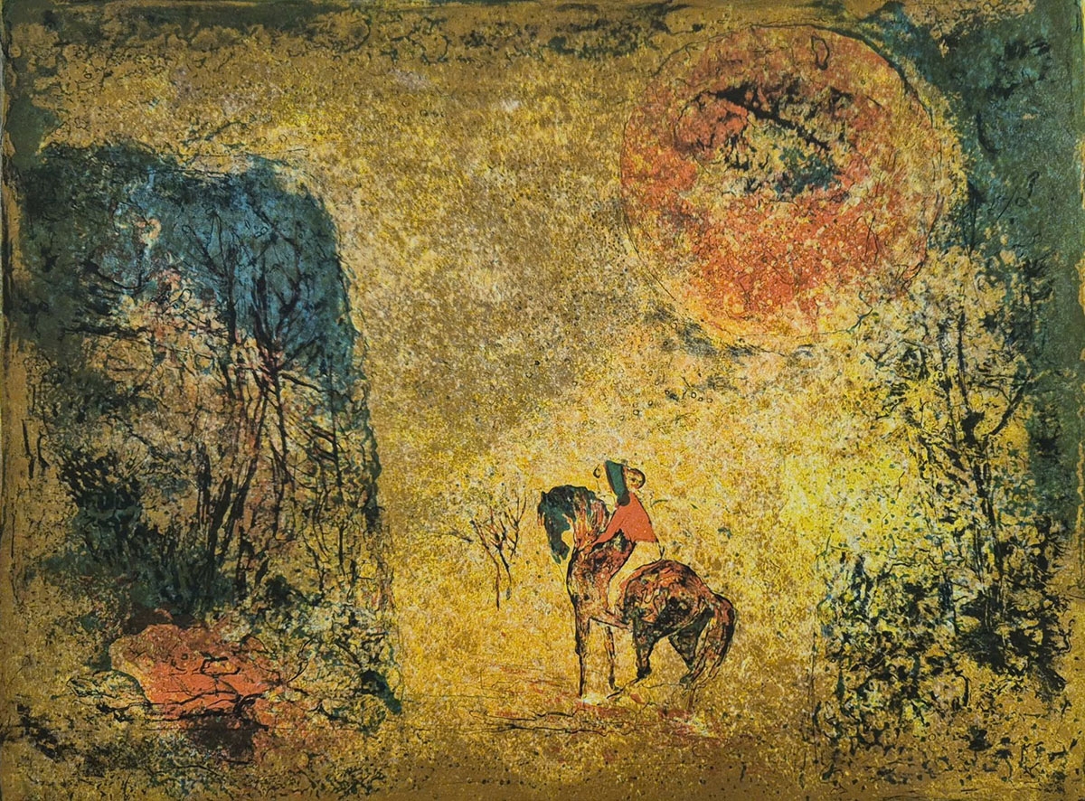 Trong đời sống đồng bào vùng cao, ngựa là người bạn đồng hành thân thiết, được khắc họa sinh động qua các tác phẩm của Tô Ngọc Vân, Nguyễn Văn Tỵ, Bùi Xuân Phái. (Ảnh: tác phẩm "Ngựa" của Lê Bá Đảng)