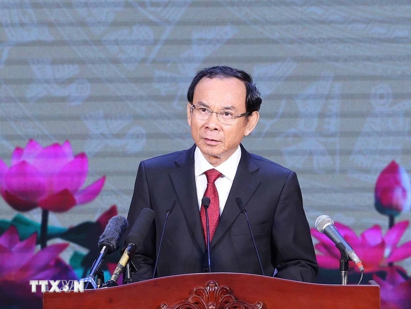 Ông Nguyễn Văn Nên - Ủy viên Bộ Chính trị, Thường trực Tiểu ban Văn kiện Đại hội XIV. (Ảnh: TTXVN)