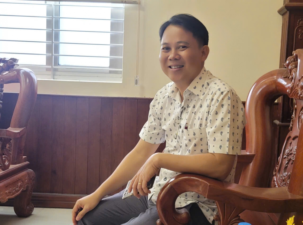 Ông Huỳnh Thanh Toàn, Chủ tịch UBND xã Gia Thuận phấn khởi trước thành quả đã đạt được trong công tác quản lý tàu cá, không vi phạm IUU