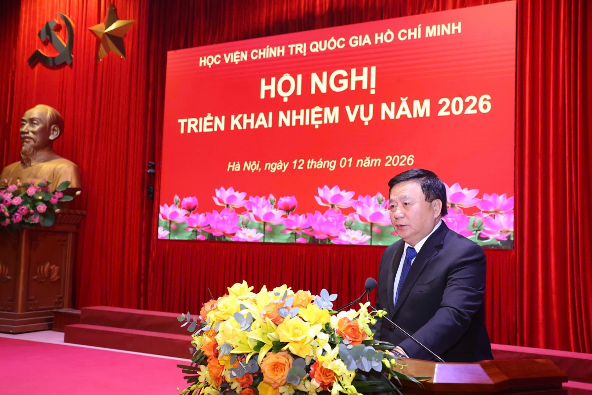 GS.TS Nguyễn Xuân Thắng phát biểu chỉ đạo hội nghị (Ảnh: Văn Điệp/TTXVN)