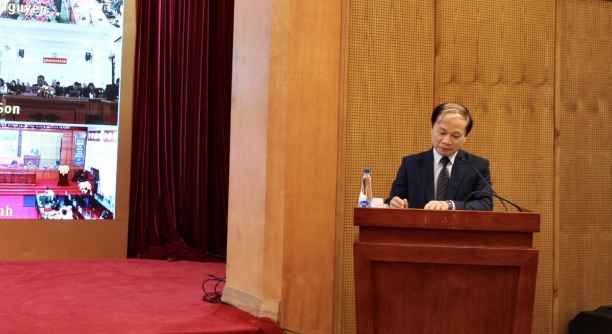 Phó trưởng Ban Tuyên giáo và Dân vận Trung ương Phạm Tất Thắng phát biểu chỉ đạo, định hướng tuyên truyền.