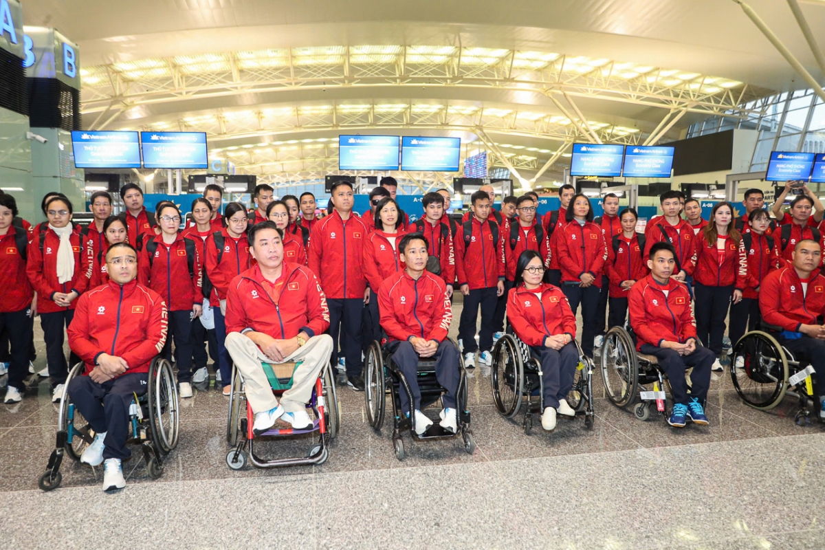 Đoàn Thể thao người khuyết tật Việt Nam tham dự ASEAN Para Games 13 với hơn 140 vận động viên tranh tài ở 11 môn thể thao (Ảnh: Quý Lượng)