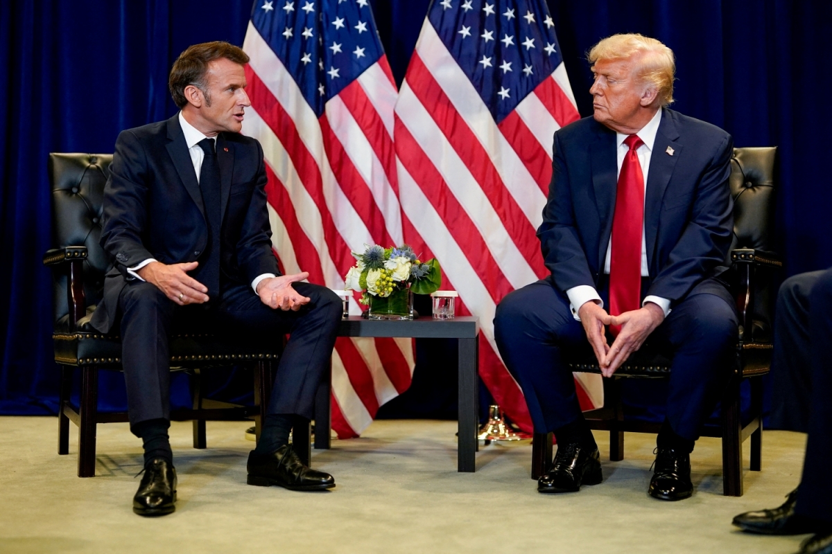 Tổng thống Pháp Emmanuel Macron cảnh báo nếu những phát biểu của Tổng thống Mỹ Donald Trump được hiện thực hóa bằng các biện pháp cụ thể, châu Âu sẽ phản ứng dựa trên tinh thần đoàn kết và phối hợp chặt chẽ (Ảnh: Reuters).