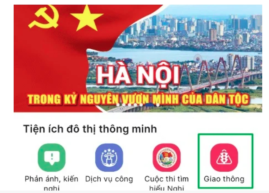 Công dân vào mục Giao thông - Thông báo phạt nguội trên ứng dụng iHanoi để kiểm tra thông tin.