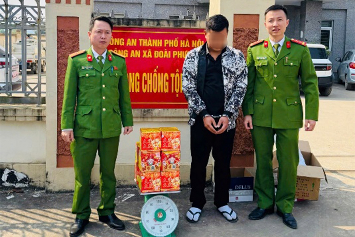 Đối tượng Đặng Đức Nhật và tang vật thu giữ