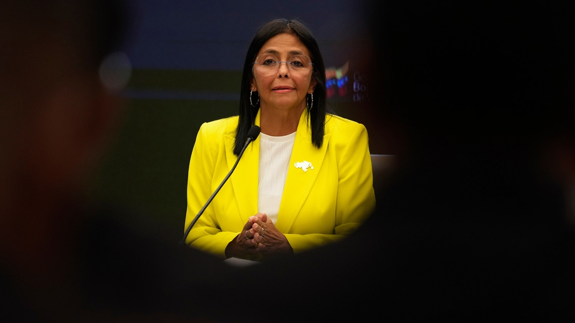 Phó Tổng thống Venezuela Delcy Rodriguez. Ảnh: AP