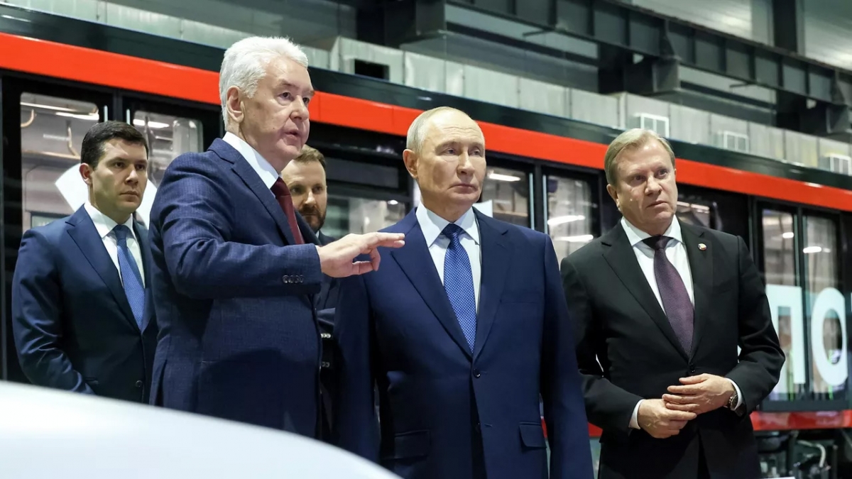 Tổng thống Nga Vladimir Putin và Thị trưởng Moscow Sergey Sobyanin tại sự kiện. Ảnh: RIA Novosti