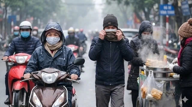 Người dân cần che chắn, giữ ấm vùng mặt khi ra ngoài để phòng ngừa liệt mặt mùa đông. Hình minh họa.