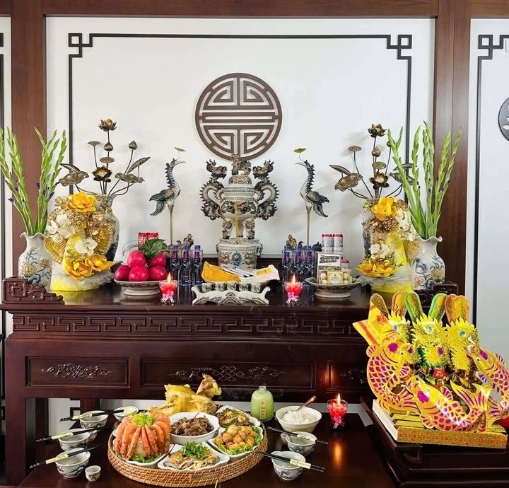 Gợi ý mâm cỗ cúng tất niên đơn giản. (Ảnh: Thùy Linh)