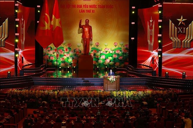 Thủ tướng Phạm Minh Chính, Chủ tịch Hội đồng Thi đua - Khen thưởng Trung ương phát động thi đua giai đoạn 2026 - 2030. Ảnh: Dương Giang/TTXVN