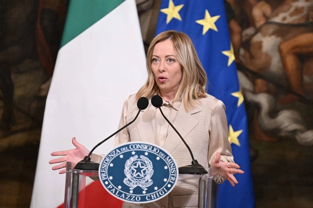 Thủ tướng Italia Giorgia Meloni kêu gọi NATO cần đóng vai trò chủ động và mạnh mẽ hơn tại khu vực Bắc Cực. Ảnh: AFP