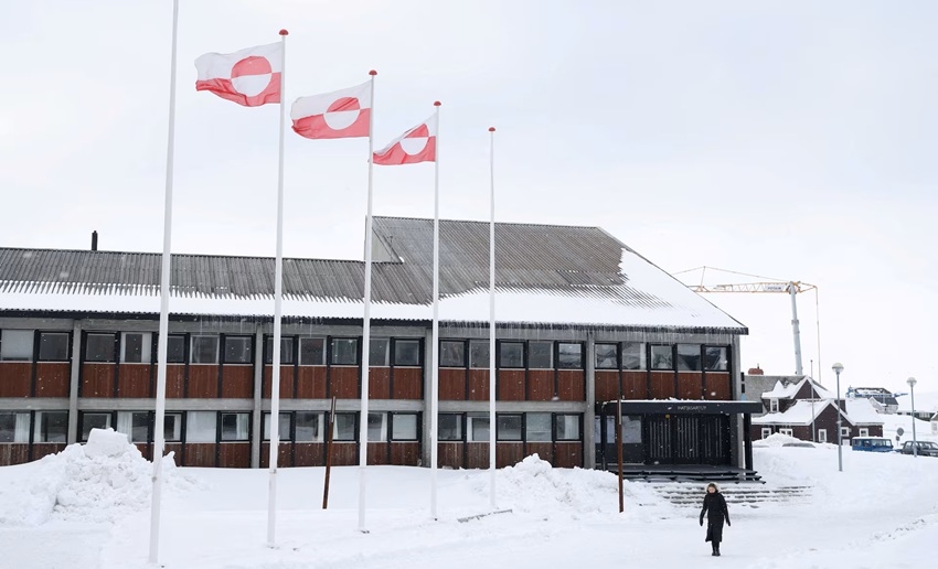 Tòa nhà quốc hội Inatsisartut của Greenland ở Nuuk, Greenland. Ảnh: Reuters