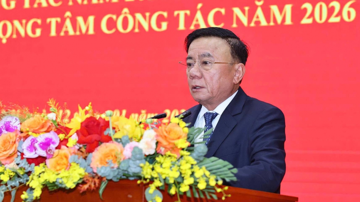 Thường trực Ban Bí thư Trần Cẩm Tú phát biểu chỉ đạo tại hội nghị.