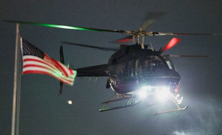 Tổng thống Venezuela Nicolas Maduro và vợ đã hạ cánh xuống sân bay trực thăng Westside ở thành phố New York, Mỹ. Ảnh: Reuters