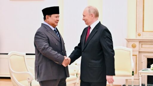 Tổng thống Vladimir Putin tiếp Tổng thống Indonesia Prabowo Subianto tại Điện Kremlin, ngày 10-12-2025. (Nguồn Presidenri)