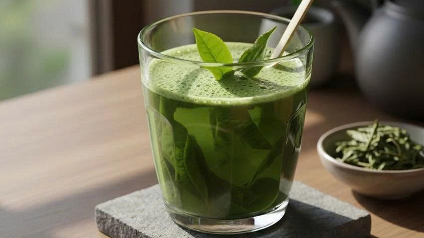 Trà xanh dồi dào chất chống oxy hóa catechin, giúp tăng tốc quá trình oxy hóa chất béo và cải thiện trao đổi chất. Ảnh: AI