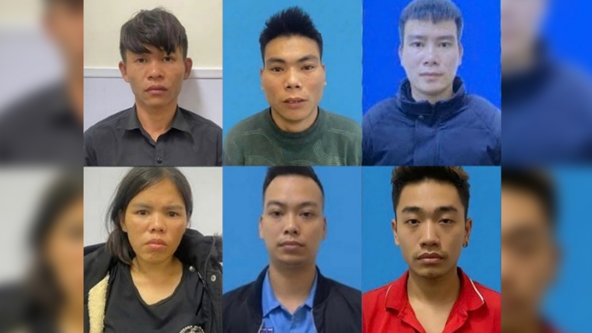 Các đối tượng bị bắt giữ