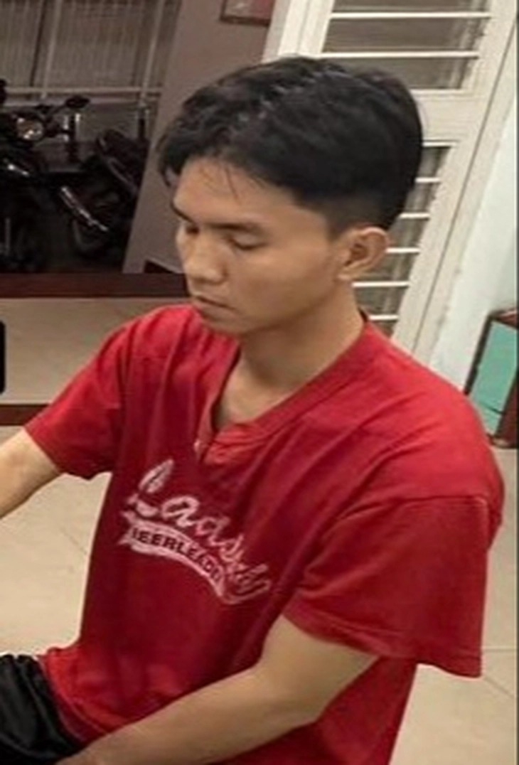 T.P.Đ. tại cơ quan công an - Ảnh: Công an phường Tân Mỹ.