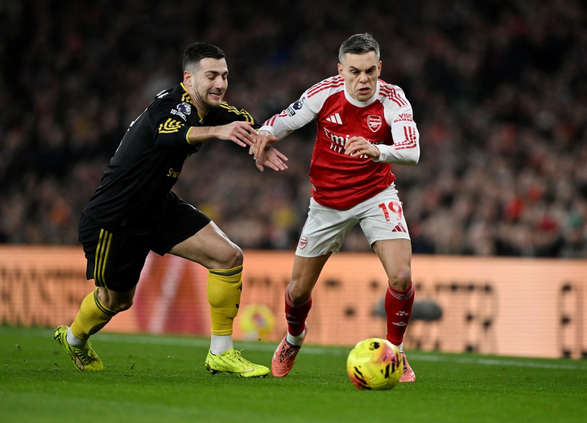 Arsenal đang chiếm thế áo đảo trước MU trong những phút đầu tiên (Ảnh: Reuters)