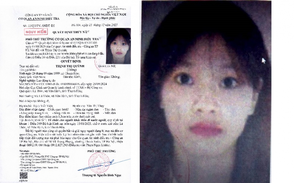 Đối tượng Quỳnh và quyết định truy nã