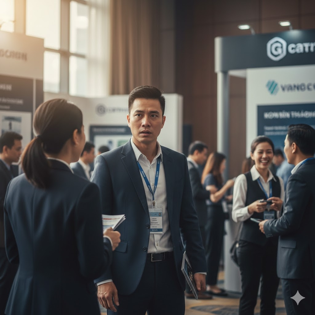 Tôi bối rối khi bất ngờ gặp lại người yêu cũ tại một hội nghị gần đây (Ảnh minh họa, nguồn: AI)