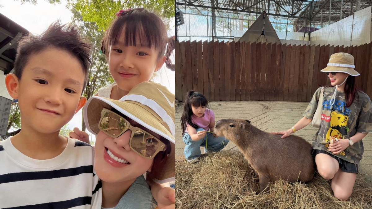 Diệp Lâm Anh tận hưởng kỳ nghỉ đầu năm mới 2026 cùng hai con Boorin và B.Boy ở Lâm Đồng. Hai con của Diệp Lâm Anh hào hứng khi được đi chơi xa cùng nhau. Biết các con thích capybara, người đẹp đưa hai nhóc tỳ tới khám phá một quán cà phê có con vật dễ thương này.