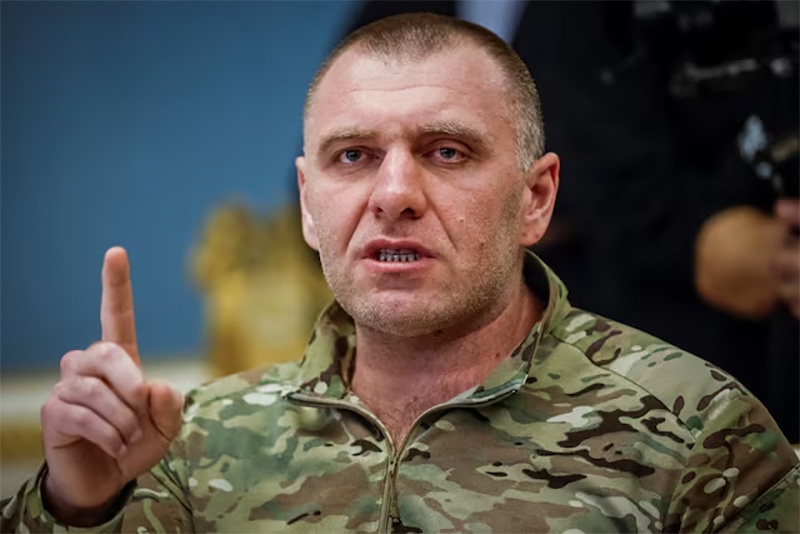 Người đứng đầu Cơ quan An ninh Ukraine Vasyl Maliuk phát biểu tại cuộc họp báo chung với Tổng thống Ukraine Volodymyr Zelensky tại Kiev ngày 31/10/2025. Ảnh: Reuters